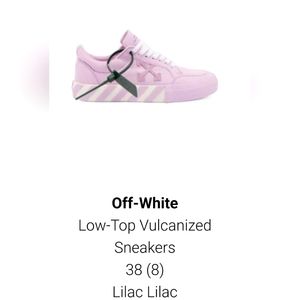 Off White Sneakers sz38 Lilac